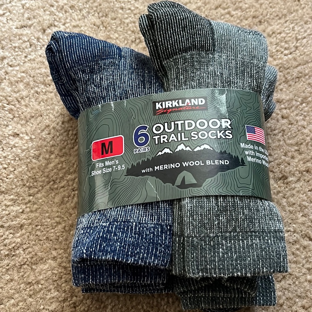 5 pairs of mens outdoor trail socks